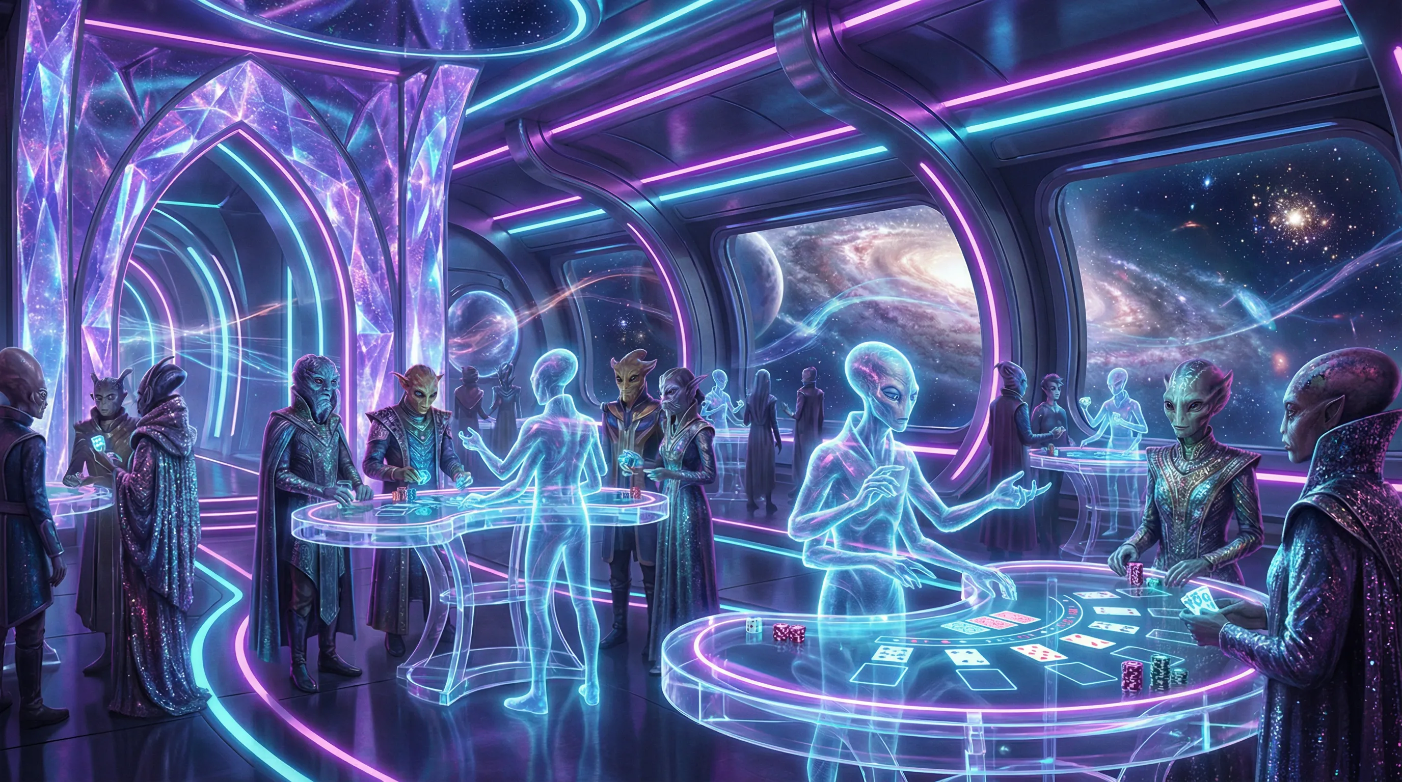 Interior do cassino ao vivo luvabet com dealers holográficos